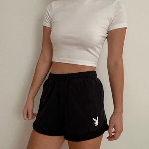 Playboy By PacSun Bunny Rolled Sweat Shorts